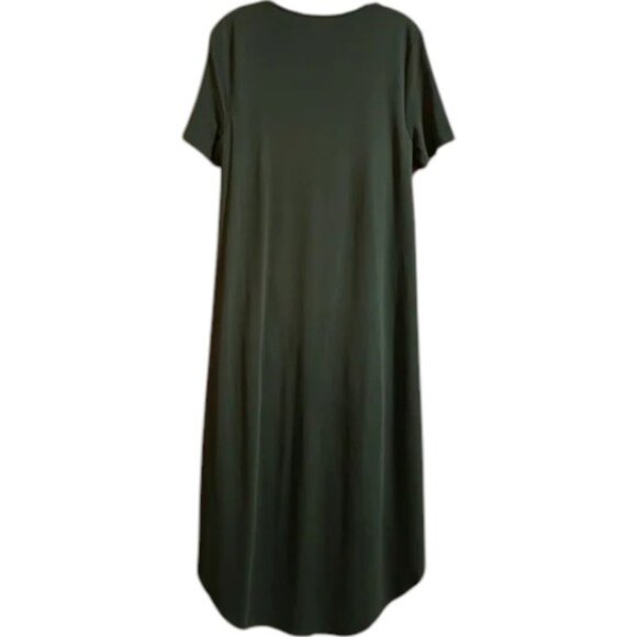COS dark green long maxi short sleeve dress size S - Picture 3 of 5